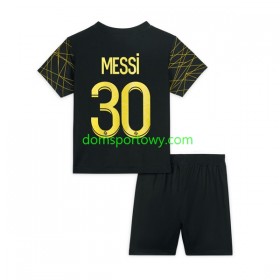 Koszulka Paris Saint-Germain Lionel Messi 30 Dziecięcy Czwarty Koszulki Piłkarskie 2022-2023 Krótki Rękaw